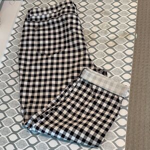 Chico's Black and White Gingham Pants Chicos Sz 4 (US 18-20) Comfy stretch.